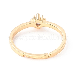 Кольцо со сверкающим кубическим цирконием RJEW-I078-29G-NR