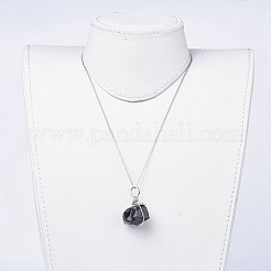 Ожерелья из натурального турмалина NJEW-JN02424