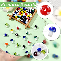 50 шт. нити бусин лэмпворк ручной работы в виде гриба LAMP-LT0001-06A