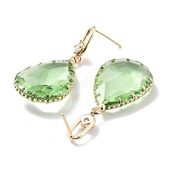 Серьги-гвоздики из светло-золотой латуни&nbsp;EJEW-Q800-44KCG