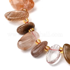 Нити бусин из натурального рутилированного кварца G-Z091-A06