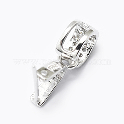 Антикоррозийное родиевое покрытие 925 стерлинговое серебро микропаве кубические цирконии подвески баилы STER-P034-43P