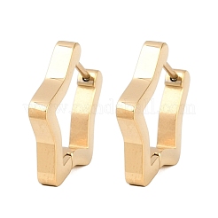 Серьги-кольца в форме звезды из нержавеющей стали 304&nbsp;EJEW-I320-26G-02