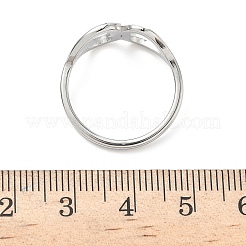 Кольца из нержавеющей стали 304 с кубическим цирконием для женщин&nbsp;RJEW-F189-05P