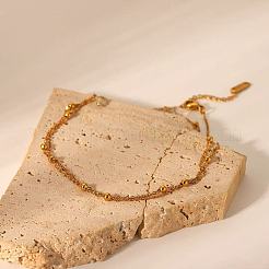 Двухслойные браслеты-цепочки из нержавеющей стали 304 во французском стиле IW3608