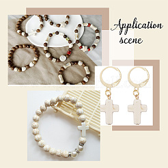 100 шт. 10 вида бусин из синтетического говлита G-GO0001-20