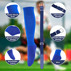 1 пара однотонных футбольных носков из поликоттона&nbsp;AJEW-CL0001-33C