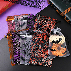 50 шт. 5-цветные прямоугольные тканевые сумки с завязками&nbsp;ABAG-SP0001-49