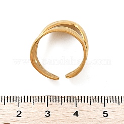 Нерегулярные открытые манжетные кольца из нержавеющей стали 304&nbsp;RJEW-M070-01G