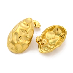 Серьги-гвоздики из нержавеющей стали 304 с ионным покрытием (IP) в форме капли&nbsp;EJEW-H013-31G