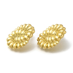 Ионное покрытие (ip) 304 текстурированные овальные серьги-гвоздики из нержавеющей стали для женщин&nbsp;EJEW-S227-55G