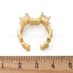 Кольца-манжеты из латуни с микропаве RJEW-C120-07G