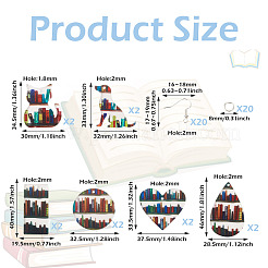 Набор для самостоятельного изготовления акриловых сережек-подвесок в виде книжной полки&nbsp;DIY-TA0009-66