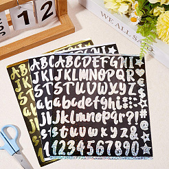 Наборы лазерных наклеек с буквами из ПВХ DIY-WH20010-21