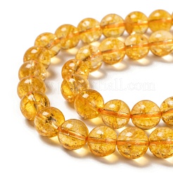 Природный цитрин бисер нитей G-E326-10mm-01
