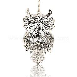 Антикварные серебряные тона сплава акриловые горный хрусталь подвески птиц&nbsp;RB-J254-01AS
