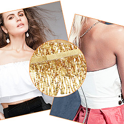 Блестящие ленты из пвх с блестками и кисточками OCOR-WH0078-73A