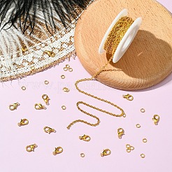 Наборы украшений из железных цепей и ожерелий/браслетов&nbsp;DIY-YW0010-78G