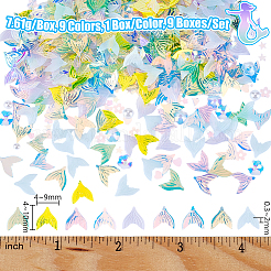 9 шт. 9 цвета рыбий хвост блестки для животных аксессуары для украшения ногтей&nbsp;MRMJ-OC0003-99