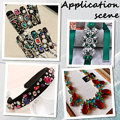 60 шт. 6 стиля пришивные стразы из цинкового сплава&nbsp;FIND-CY0001-07