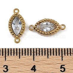 Ионное покрытие (ip) 304 нержавеющая сталь кубический цирконий конский глаз звенья соединительные подвески STAS-K256-21G-05