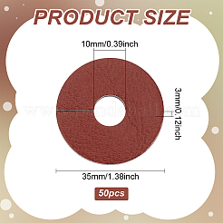 50 шт. подвески для бокалов из искусственной кожи AJEW-FG0004-24