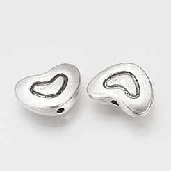 Сплавочные овальные бусины тибетского стиля  TIBEB-Q068-21AS-RS