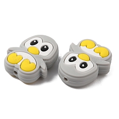 Пищевые экологически чистые силиконовые бусины в виде пингвинов&nbsp;SIL-WH0018-005B