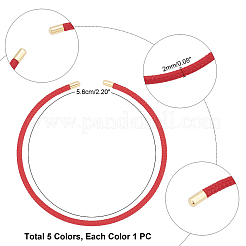 5шт. 5-х цветная плетеная проволока из нержавеющей стали 304 для изготовления браслета MAK-UN0001-34