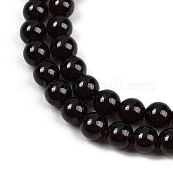 Мозамбикские импортные круглые бусины из натурального граната класса АААА&nbsp;G-E300-AAAA-8mm