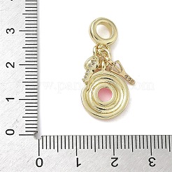 Латунь микропаве прозрачный кубический цирконий европейские подвески с подвесками KK-K368-27G