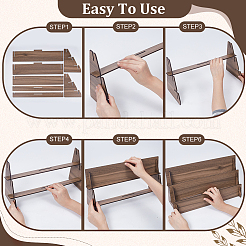 Деревянная подставка для дисплея минифигурок ODIS-WH0043-124B