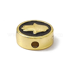 Настоящие 18-каратные позолоченные латунные эмалевые бусины&nbsp;LS-KK-F814-05G-03