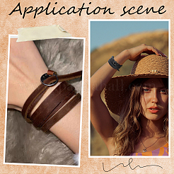 Браслеты из воловьей кожи для мужчин и женщин&nbsp;BJEW-WH20002-12B