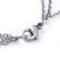 Кулон пуля натуральный unakite многоуровневые ожерелья NJEW-JN02457-02