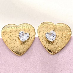 Серьги-гвоздики из латуни EJEW-D302-03G-01A