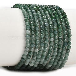 Нити из натуральных нефритовых бусин с градиентным цветом&nbsp;G-B175-D17-2mm