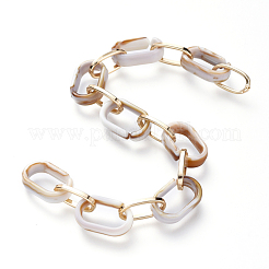 Акриловые и алюминиевые кабельные цепи ручной работы AJEW-JB00560-04