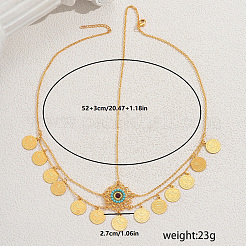 Элегантный цинковый сплав винтажный цветок монета кисточка украшения для волос латунные цепочки для женщин праздничная и праздничная одежда YP6332