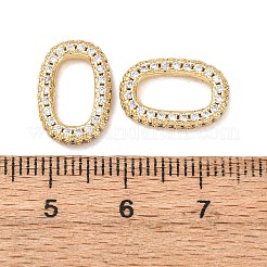 Латунные микропаве прозрачные кубические цирконии овальные соединительные кольца KK-K408-65G-01