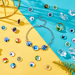 2 пакетик 2-х цветных стеклянных глаз-кабошонов&nbsp;KY-PH0001-56