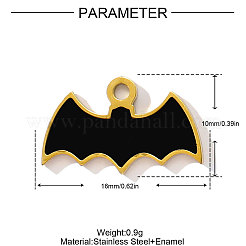 Подвески из нержавеющей стали 304 с эмалью STAS-OY001-86G