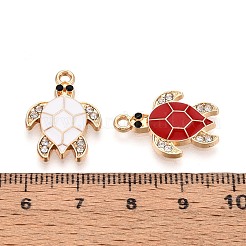 Rhinestone сплава и эмали подвески PALLOY-T092-40G
