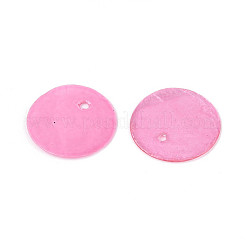 Шармы-диски из натуральной ракушки капиз BSHE-T014-02F