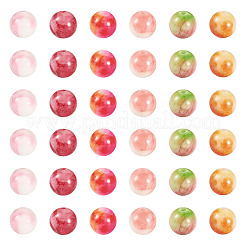 120 шт. 6 стилей бусины из натурального персидского нефрита и желтого нефрита G-TA0002-59