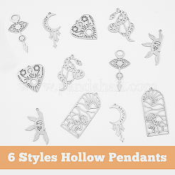 12 шт. 6 стиля гадания тема 201 нержавеющая сталь подвески&nbsp;STAS-DC0012-70