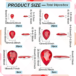 Стеклянные кабошоны со стразами GLAA-FG0001-16B