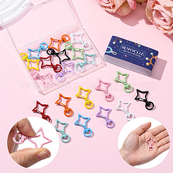 20 шт. 10-цветные поворотные застежки из сплава со звездами и покрытием из термостойкого сплава FIND-SC0017-46