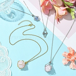 4 шт. 4 стиля 201 с мешочком из нержавеющей стали 304 в технике макраме&nbsp;NJEW-YW0001-22