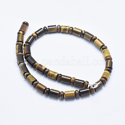 Природных тигровый глаз бисер нитей G-E444-20